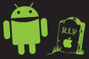 Tricou "R.I.P. - Android vs. Apple"