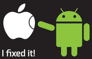 Tricou "Android fixed Apple"