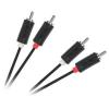 Cablu audio 2rca-2rca 1m cabletech