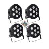 Set lumini 4x led par slim dmx cu telecomanda