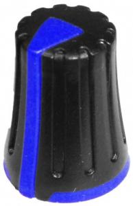 Buton Potentiometru Mixer 16x12mm - Negru-Albastru