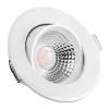 Spot led incastrabil 5w 3000k alb cald rotund