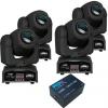 Set Lumini Club 4 Moving-head LED Showtec Kanjo Spot 60 - controler USB-DMX Freestyler