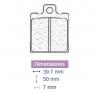 Placute frana Malaguti, cod 2054, Carbone Lorraine