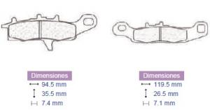 Placute frana Kawasaki, cod 2024, Carbone Lorraine