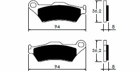 Placute de frana Mbk, cod CK-048