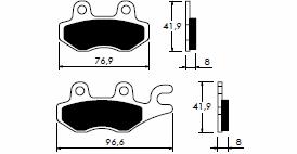 Placute de frana Yamaha, cod P-10790