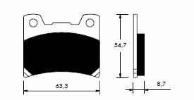 Placute de frana Yamaha, cod P-10784