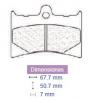 Placute frana Alfer, cod 2118, Carbone Lorraine