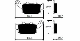 Placute de frana Suzuki, cod P-10740