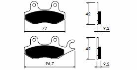 Placute de frana Daelim, cod H-165