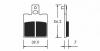 Placute de frana swm, cod o-006