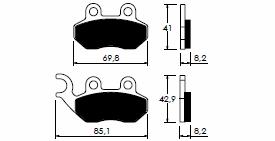 Placute de frana Sym, cod P-10746