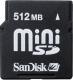 Card memorie Mini Secure Digital 512 MB SanDisk