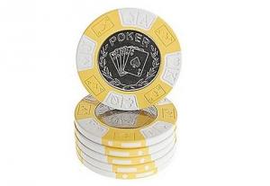 Fisa poker model COIN gravat Galben