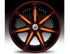 Janta Lexani LX-7 Red & Yellow Wheel 26"