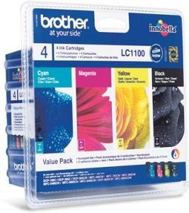 Ink Set Brother  LC1100 contine BK/M/C/Y