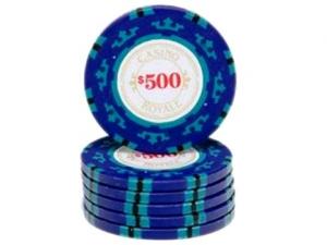 Casino Royale 14g Pokerchip $500 - Albastru