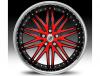 Janta lexani lx-10 black & red wheel 26"
