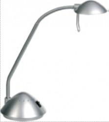Lampa de birou cu brat flexibil, 20W - halogen, ALCO - argintie