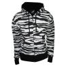 Hanorac Dama Tabu Zip-Hood Zebra Alb