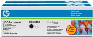 Toner HP Color LaserJet CP2025/CM2320 Black CC530AD Dual Pack