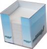 Cub hartie alba 9x9x9cm, cu suport plastic