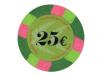 Jeton Poker 12 Star clay 10g - Verde valoarea 25 Euro