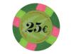 Jeton poker 12 star clay 10g - verde valoarea 25 euro