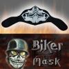 Masca biker half face white mouth