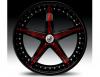 Janta Lexani LT-500 Red & Black Wheel 22"