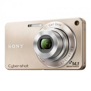 Aparat foto digital Sony Cyber-shot DSC-W350, auriu + Acumulator