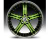 Janta lexani lss-5 green & black wheel 22"