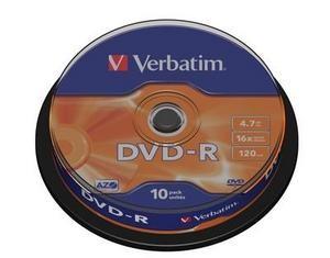 DVD-R, 4.7GB, 16X, 10 buc/bulk, VERBATIM Matt Silver