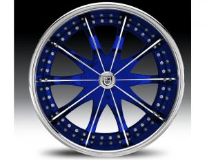 Janta Lexani CS2 Blue & Chrome Wheel 20"