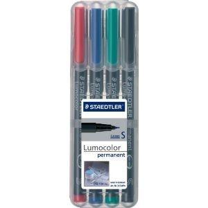 Set marker permanent 0.8-1mm, 4 culori/set, STAEDTLER