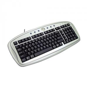Tastatura ergonomica A4Tech KB-37, PS2, argintiu/negru