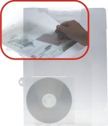 Folie protectie documente A4, cu buzunar pentru CD, 10/set, EXIT