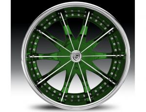 Janta Lexani CS2 Green & Chrome Wheel 26"