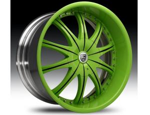 Janta Lexani CS2 Green & Black Wheel 26"