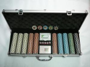 Set de poker 500 jetoane CLAY cu valoare