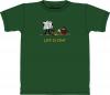 Tricou life is crap deep green