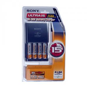 Incarcator Sony ultra rapid 15 min +4 acumulatori 2500 mAh