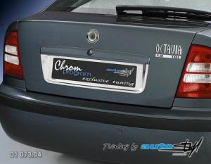 Ornament numar inmatric. spate combi - crom Skoda Octavia I