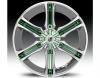 Janta lexani arrow chrome & green wheel 26"