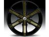 Janta Lexani Arrow Black & Yellow Wheel 26"