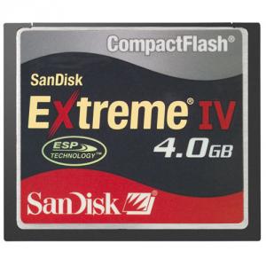 Card memorie SanDisk Compact Flash ExtremeIV 4GB, SDCFX4-4096