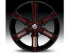 Janta Lexani Arrow Black & Red Wheel 26"