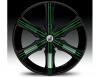 Janta Lexani Arrow Black & Green Wheel 26"