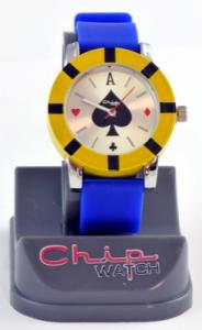 Ceas Poker Chip Watch Albastru